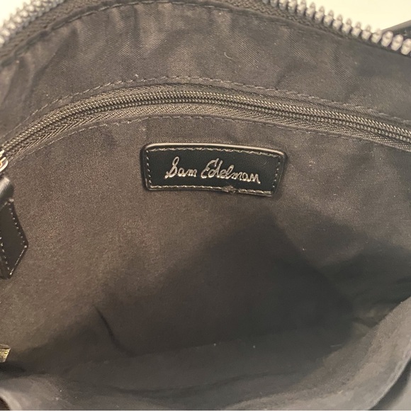 Sam Edelman | Black Vegan Leather Envelope Crossbody Bag - Picture 12 of 16